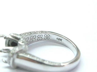 Vivanti 18Kt Diamond Semi Mount White Gold Engagement Ring .52Ct: Vivanti 18Kt Diamond Semi Mount White Gold Engagement Ring .52Ct SKU: RBJ325011045270-E Condition: Pre-Owned Metal: White Gold Stone: DIAMOND Model: 325011045270-E Item Specifics:Brand: