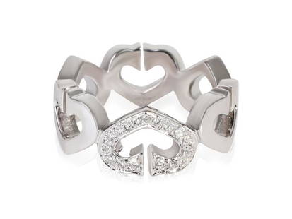 Cartier C Heart of Cartier Diamond Ring in 18K White Gold 0.13 CTW: Cartier C Heart of Cartier Diamond Ring in 18K White Gold 0.13 CTW SKU: RBJ255421425008-E Brand: Cartier Condition: Pre-Owned Model: 255421425008-E Item Specifics:Brand: CartierDepartment: