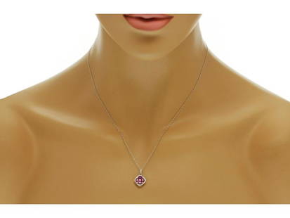 1.20 CT Natural Ruby 0.15CT Diamond 14K White Gold Pendant Necklace: 1.20 CT Natural Ruby 0.15CT Diamond 14K White Gold Pendant Necklace SKU: RBJ203677855407-E Condition: Never Worn Stone: DIAMOND Model: 203677855407-E Item Specifics:Brand: UnbrandedDiamond