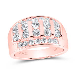 14kt Rose Gold Mens Round Diamond Wedding Channel Set Band Ring 2 Cttw: 14kt Rose Gold Mens Round Diamond Wedding Channel Set Band Ring 2 Cttw Metal Type14kt Rose Gold Item NumberGDI881397 StyleBandsRing Size10Carats Total Weight *2 Ct.t.w.Primary Gem