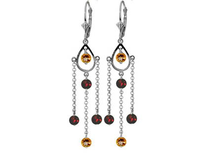 3 CTW 14K Solid White Gold Freedom Costs Citrine Garnet Earrings: 3 CTW 14K Solid White Gold Freedom Costs Citrine Garnet Earrings SKU: RBJ2135-W Brand Condition: Never Worn Metal: White Gold Size and Fit: 0.7in (17.8mm) 1.3in (33.0mm) These 14k gold
