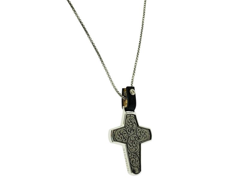 Stephen Webster England Made Me Malachite Cross Pendant Silver Unisex: Stephen Webster England Made Me Malachite Cross Pendant Silver Unisex SKU: RBJ233713653537-E Brand: Stephen Webster Condition: Never Worn Metal: Sterling Silver Model: 233713653537-E Size and Fit: Len