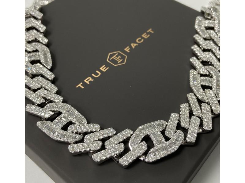 14K White Gold Mens 52.48ct Diamond Link Necklace: 14K White Gold Mens 52.48ct Diamond Link Necklace SKU: RBJ14KWHITEGO-5FCA63B643EF0 Condition: Never Worn Final Sale: THIS ITEM IS FINAL SALE AND NOT RETURNABLE. Metal Type: 14K White GoldHallmark: 14K