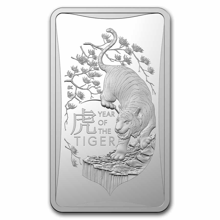 2022 Australia 1/2 oz Silver Lunar Year of the Tiger Ingot: 2022 Australia 1/2 oz Silver Lunar Year of the Tiger Ingot SKU: RBJ247043 Year: 2022 Grade: Brilliant Unc Grade Service: None Denomination: 1 Dollar Mint Mark: Not Shown Metal Content: 0.
