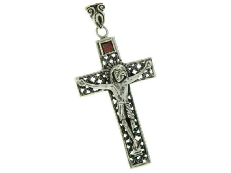 925 Sterling Silver Garnt Jesus Christ Crucifix Cross Pendant: 925 Sterling Silver Garnt Jesus Christ Crucifix Cross Pendant Product Code: 203123886041-E Condition: Never Worn Model: 203123886041-E Details: Item Specifics:Brand: "Handmade"Color: SilverMain Stone: