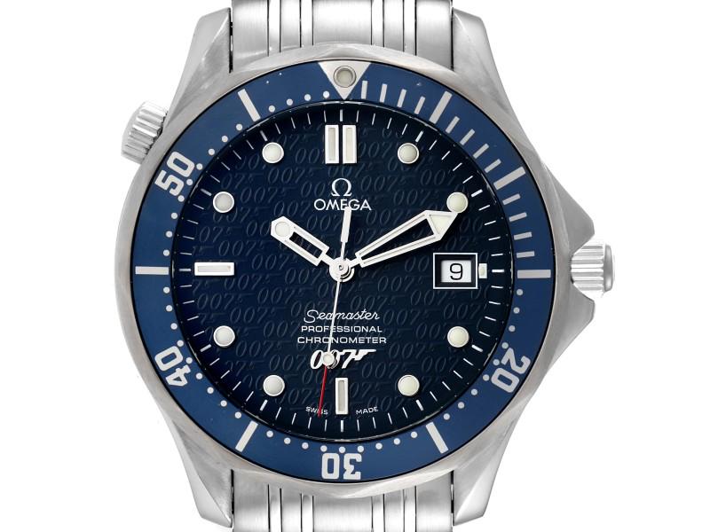 Omega Seamaster 40 Years James Bond Blue Dial Watch: Omega Seamaster 40 Years James Bond Blue Dial Watch Product Code: 41710-34CB0 Brand: Omega Condition: Pre-Owned Details: Omega Seamaster 40 Years James Bond Blue Dial Watch Officially certified chrono