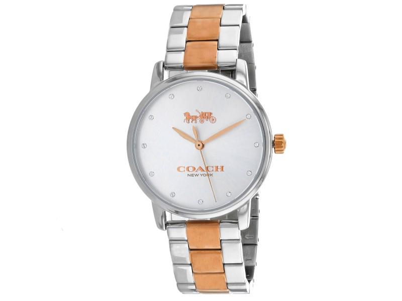 Coach Womens Grand: Coach Womens Grand Product Code: 14502930-39B2A Brand: Coach Condition: Never Worn Details: Stainless steel case, Stainless steel bracelet, White dial, Quartz movement, Scratch resistant mineral, Wate