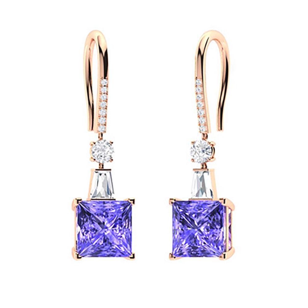 3.046 CTW Tanzanite Drops Earrings 14K Rose Gold: 3.046 CTW Tanzanite Drops Earrings 14K Rose Gold Manufacturer's Suggested Retail Price: $ 8910.00 Main Stone Type: 2 Tanzanite @ 2.6 ctw Main Stone Color: Royal blue Main Stone Clarity: AAAA Stone2 Ty