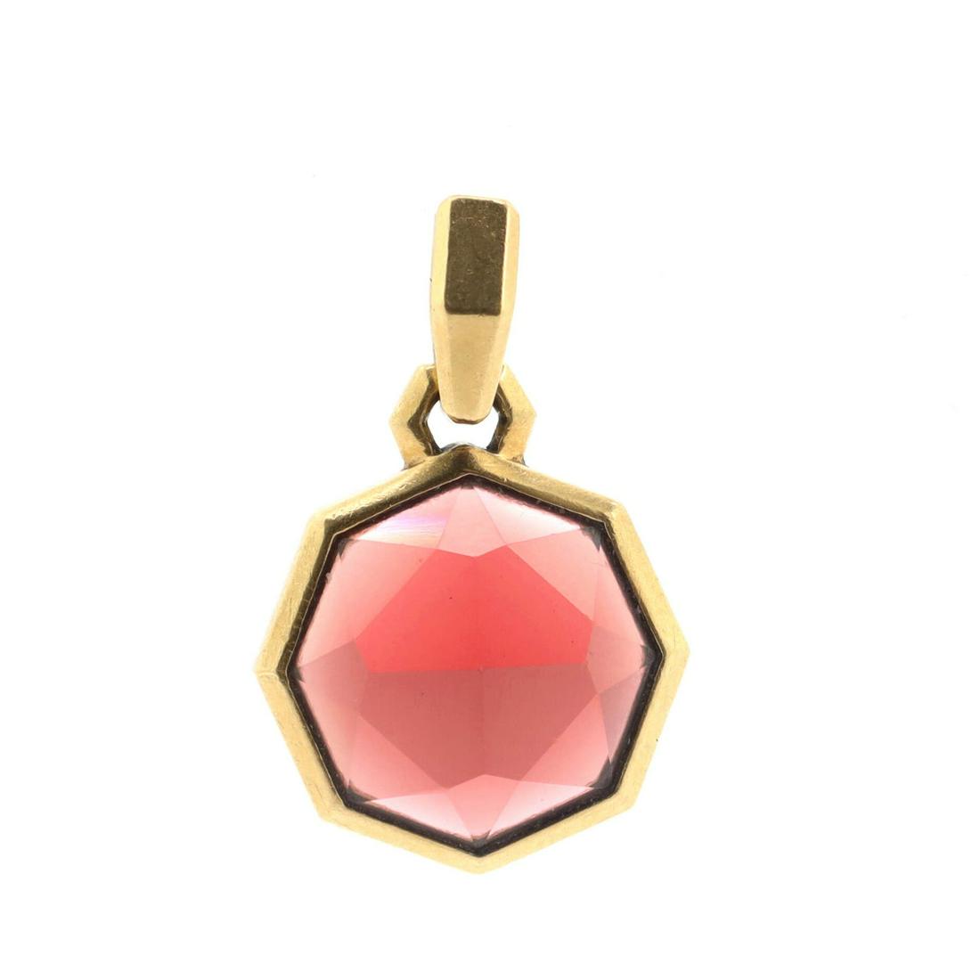 David Yurman Fortune Pendant Pendant & Charms 18K Yellow Gold and Garnet: David Yurman Fortune Pendant Pendant & Charms 18K Yellow Gold and Garnet Metal Type: 18K Yellow Gold Metal Finish: Matte Finish Hallmarks Type: 750, Designer Signature Signature / Hallmark Location: O