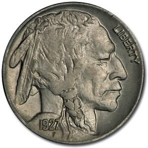 1927 Buffalo Nickel AU: 1927 Buffalo Nickel AU SKU: RBJ44817 Year: 1927 Grade: Almost Unc Grade Service: None Denomination: 5 Cents Mint Mark: P - Philadelphia (Not Shown) Metal Content: 0 troy oz Purit