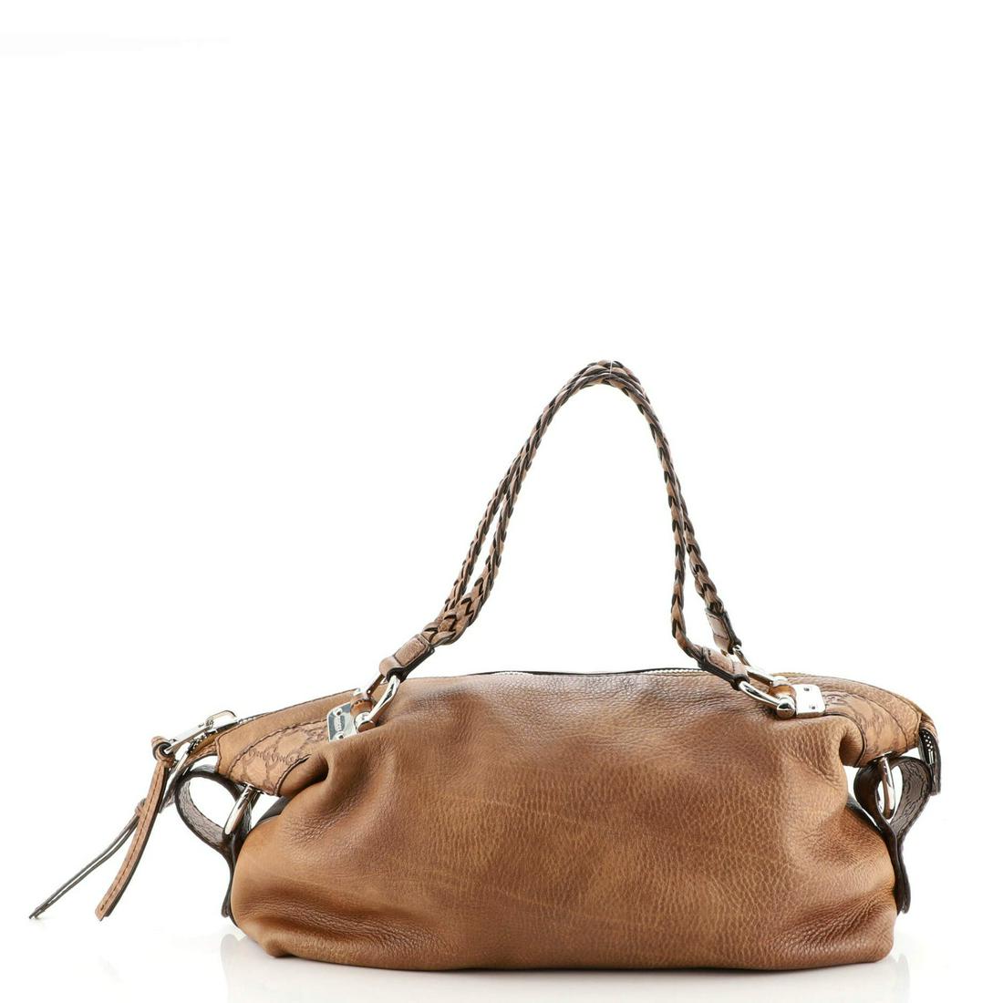 Gucci Bamboo Bar Shoulder Bag Leather Medium: Gucci Bamboo Bar Shoulder Bag Leather Medium Exterior Color: Brown Interior Color: Brown Exterior Material: Leather Interior Material: Fabric Hardware Color: Silver Accessories: No accessories <br