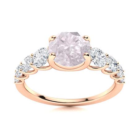 Natural 1.78 CTW Rose Quartz & Diamond Engagement Ring 18K Rose Gold: Natural 1.78 CTW Rose Quartz & Diamond Engagement Ring 18K Rose Gold Manufacturer's Suggested Retail Price: $4530.00 Center Stone: 1 Rose Quartz @ 1.06 ctw Center Stone Color: Pink Center Stone Clarit