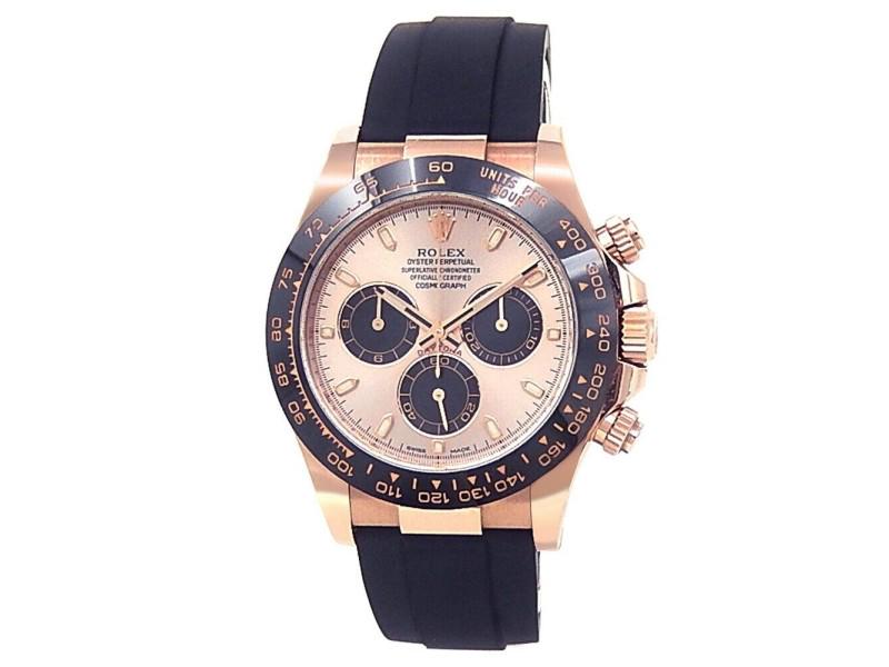 Rolex Daytona 18k Rose Gold Black Rubber Automatic Champagne mens Watch: Rolex Daytona 18k Rose Gold Black Rubber Automatic Champagne mens Watch Product Code: 295081406292-E Brand: Rolex Condition: Pre-Owned Model: Daytona Rolex Daytona 18k Rose Gold Black Rubber Automatic
