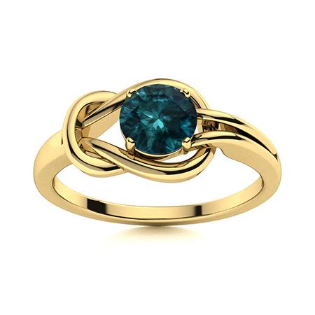 Natural 1.02 CTW Blue Diamond Solitaire Ring 18K Yellow Gold: Natural 1.02 CTW Blue Diamond Solitaire Ring 18K Yellow Gold Manufacturer's Suggested Retail Price: $9180.00 Center Stone: 1 Blue Diamond @ 1.02 ctw Center Stone Color: Blue Center Stone Clarity: SI1 