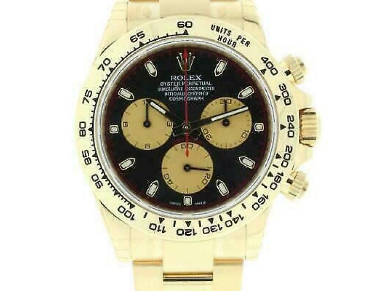 Rolex Daytona 116508 mens Yellow Gold 40mm Automatic 1 Year Warranty: Rolex Daytona 116508 mens Yellow Gold 40mm Automatic 1 Year Warranty Product Code: 323976597874-E Brand: Rolex Condition: Never Worn Model: Daytona Final Sale: THIS ITEM IS FINAL SALE AND NOT RETURNAB