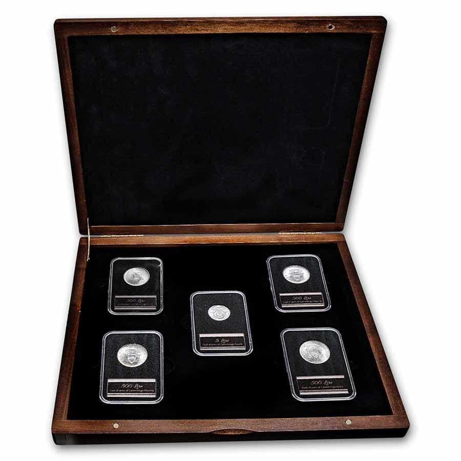 Vatican City Sede Vacante Silver 5-Coin Set BU: Vatican City Sede Vacante Silver 5-Coin Set BU SKU: RBJ232727 Year: Random Grade: Brilliant Unc Grade Service: None Denomination: Varies Mint Mark: Not Shown Metal Content: 1.314 troy oz