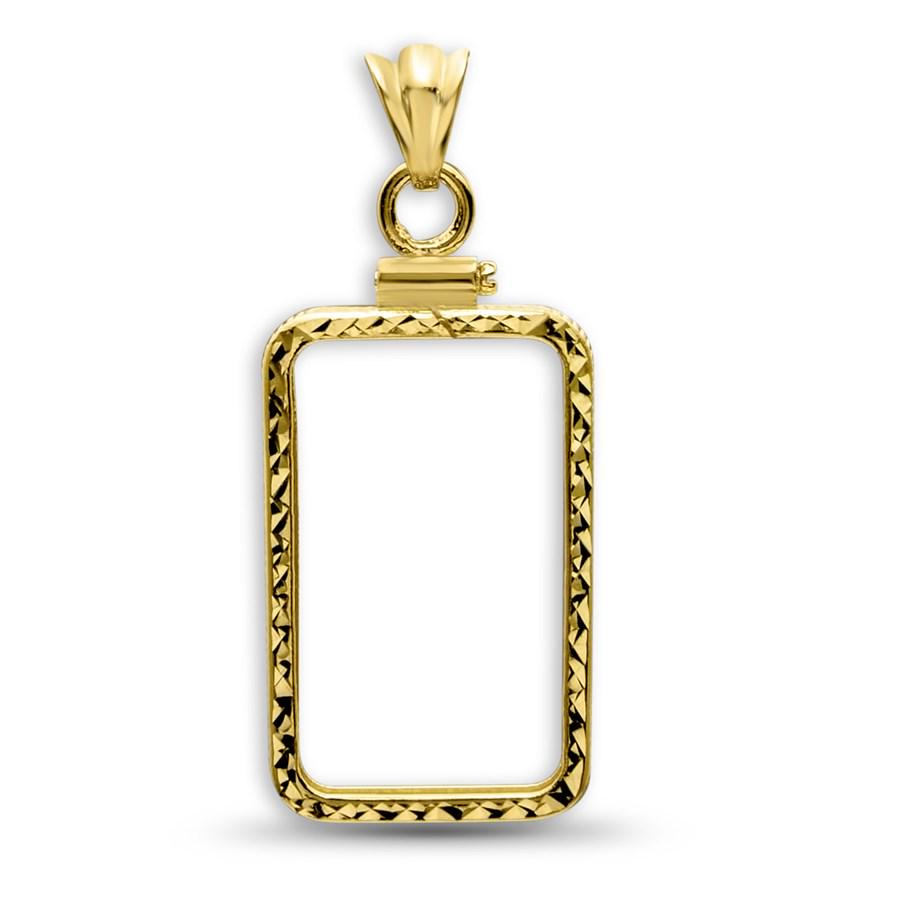 14K Gold Screw-Top D/C Bezel (10 gram Gold Bar) PAMP Suisse: 14K Gold Screw-Top D/C Bezel (10 gram Gold Bar) PAMP Suisse Product ID: RBJ214052 Year: n/a Grade: None Grade Service: None Denomination: N/A Mint Mark: N/A - Not Available Metal Content: