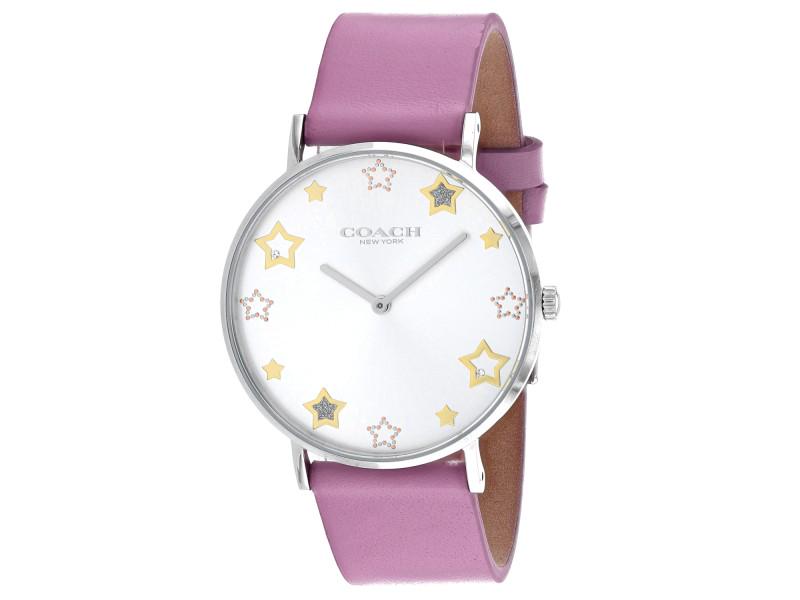 Coach womens Perry: Coach womens Perry Product Code: 14503243-39B2A Brand: Coach Condition: Never Worn Stainless steel case, Leather strap, Silver dial, Automatic movement, Scratch resistant sapphire, Water resistant up