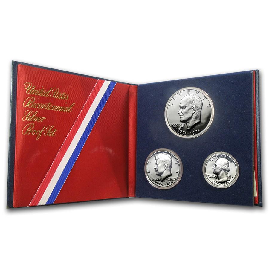 1976-S Bicentennial Silver Proof Set: 1976-S Bicentennial Silver Proof Set Product ID: 1156 Year: 1976 Grade: Proof Grade Service: None Denomination: Varies Mint Mark: S - San Francisco Metal Content: 0.5162 troy oz