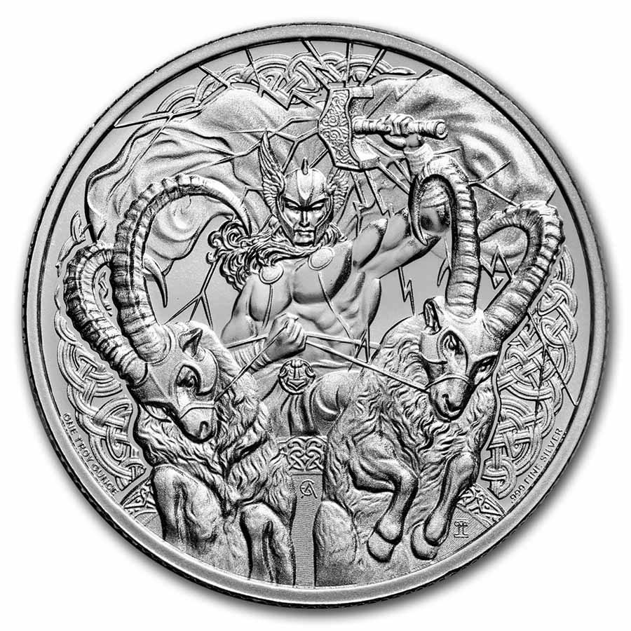 2022 Niue 1 oz Silver $2 Norse God Thor BU Coin: 2022 Niue 1 oz Silver $2 Norse God Thor BU Coin Product ID: 254867 Year: 2022 Grade: Brilliant Unc Grade Service: None Denomination: $2.00 Mint Mark: Not Shown Metal Content: 1 troy oz