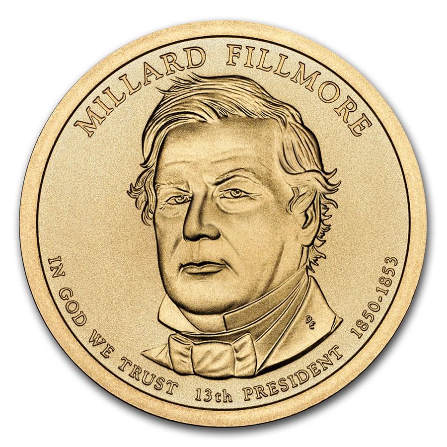 2010-P Millard Fillmore Presidential Dollar BU: 2010-P Millard Fillmore Presidential Dollar BU Product ID: 204181 Year: 2010 Grade: Brilliant Unc Grade Service: None Denomination: $1.00 Mint Mark: P - Philadelphia Metal Content: 0 troy