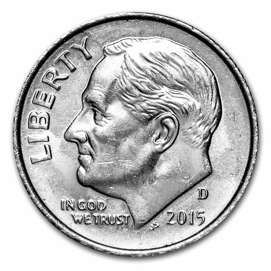 2015-D Roosevelt Dime BU: 2015-D Roosevelt Dime BU Product ID: 199692 Year: 2015 Grade: Brilliant Unc Grade Service: None Denomination: 10 Cents Mint Mark: D - Denver Metal Content: 0 troy oz Purity: N/A