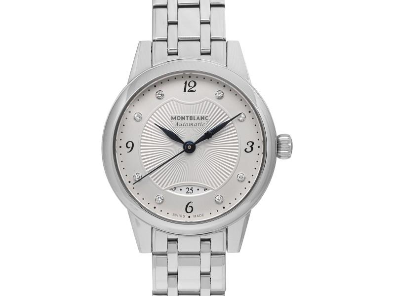 Montblanc Boheme 28mm Steel Diamond Dial Automatic Ladies Watch: Montblanc Boheme 28mm Steel Diamond Dial Automatic Ladies Watch Product Code: 144757724097-E Brand: Montblanc Condition: Never Worn Model: Montblanc Boheme Details: Item Specifics:Band Color: SteelBan