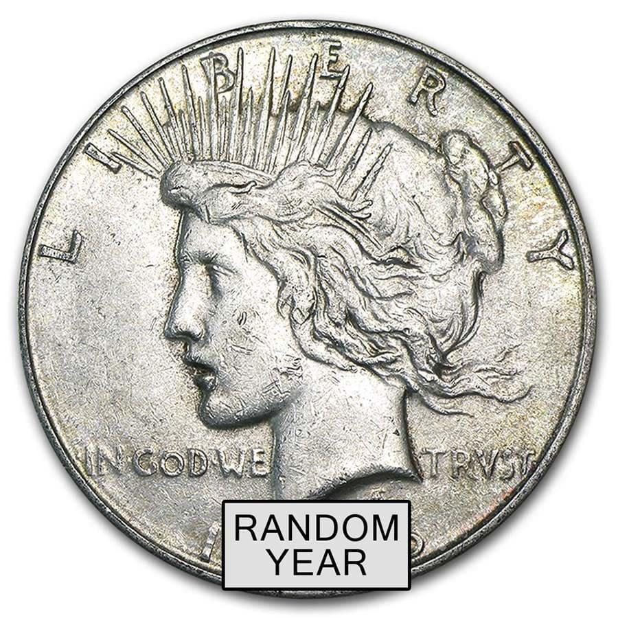 1922-1925 Peace Silver Dollar VG-XF (Random Year): 1922-1925 Peace Silver Dollar VG-XF (Random Year) Product ID: 159 Year: Random Grade: Other Grade Service: None Denomination: 1 Dollar Mint Mark: Varies Metal Content: 0.7734 troy oz