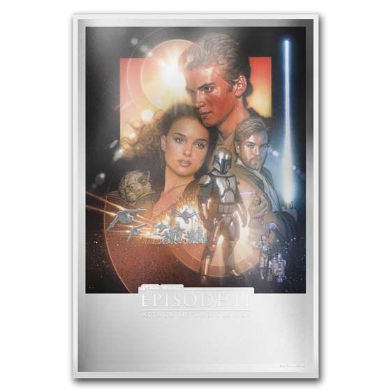 2019 Niue 35 g Silver $2 Star Wars Attack of the Clones Poster: 2019 Niue 35 g Silver $2 Star Wars Attack of the Clones Poster Product ID: 196685 Year: 2019 Grade: None Grade Service: None Denomination: $2.00 Mint Mark: Not Shown Metal Content: 1.1253