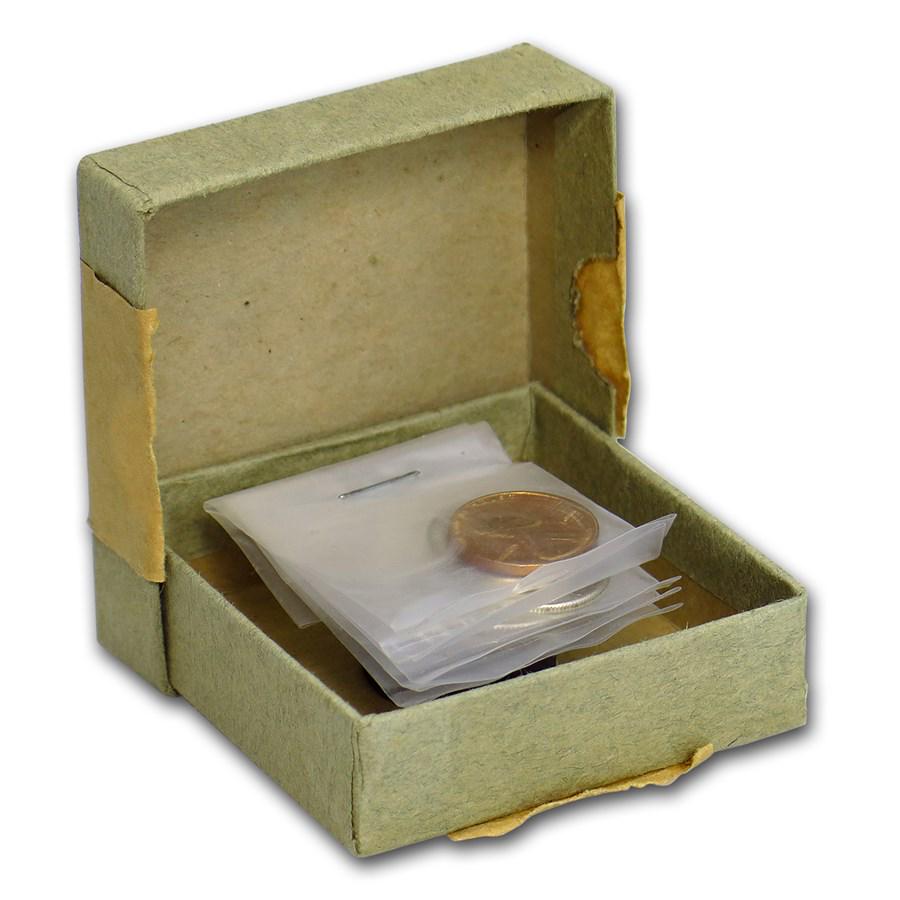 1955 U.S. Proof Set (In Original Mint Box): 1955 U.S. Proof Set (In Original Mint Box) Product ID: 15890 Year: 1955 Grade: Proof Grade Service: None Denomination: Varies Mint Mark: P - Philadelphia (Not Shown) Metal Content: 0.6148