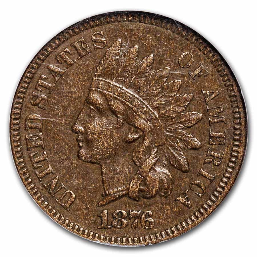 1876 Indian Head Cent XF-45 NGC: 1876 Indian Head Cent XF-45 NGC Product ID: 229790 Year: 1876 Grade Service: NGC Denomination: $0.01 Metal Content: 0 troy oz Purity: None Diameter: 19 mm