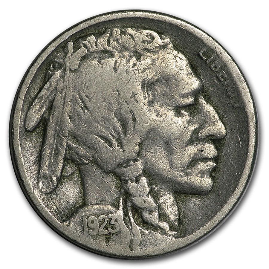 1923-S Buffalo Nickel VG: 1923-S Buffalo Nickel VG Product ID: 1953 Year: 1923 Grade: Very Good Grade Service: None Denomination: $0.05 Mint Mark: S - San Francisco Metal Content: 0 troy oz Purity: N/A