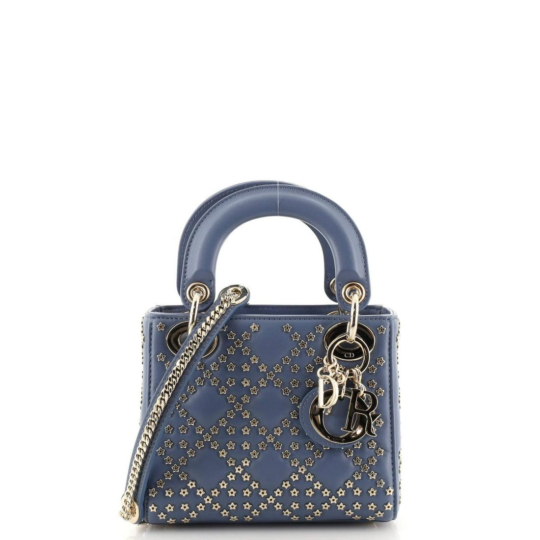 Christian Dior Lady Dior Chain Bag Cannage Lucky Star Studded