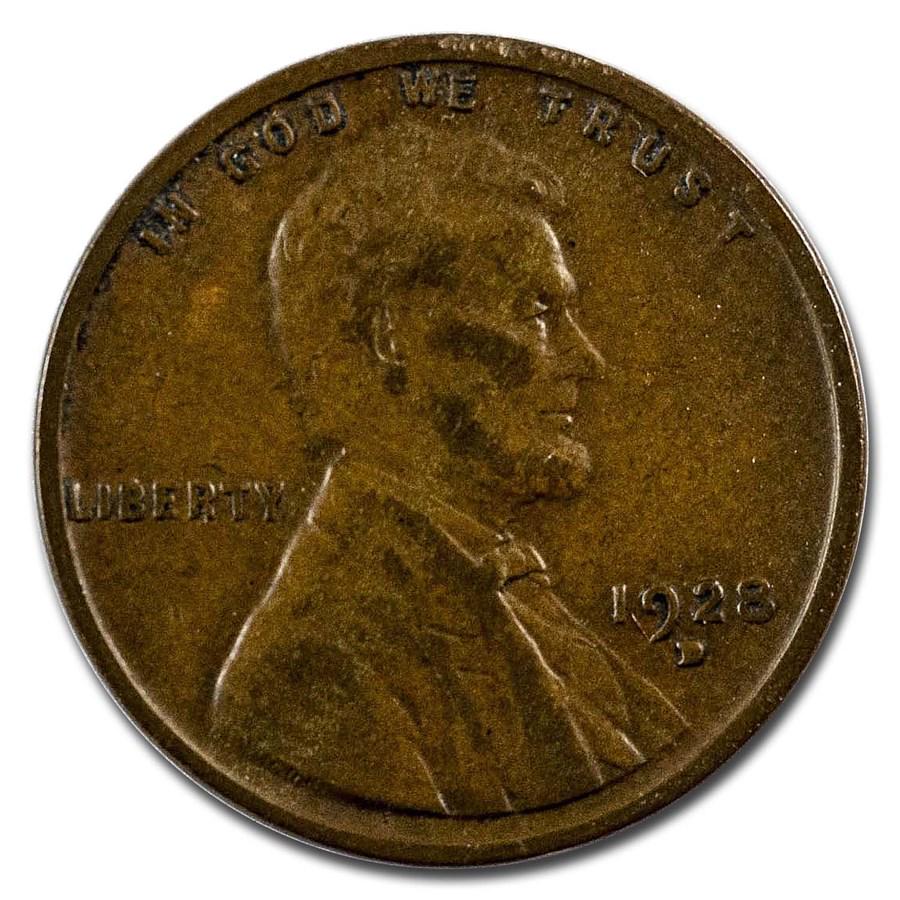 1928-D Lincoln Cent XF: 1928-D Lincoln Cent XF Product ID: 16192 Year: 1928 Grade: Extra Fine Grade Service: None Denomination: $0.01 Mint Mark: D - Denver Metal Content: 0 troy oz Purity: N/A