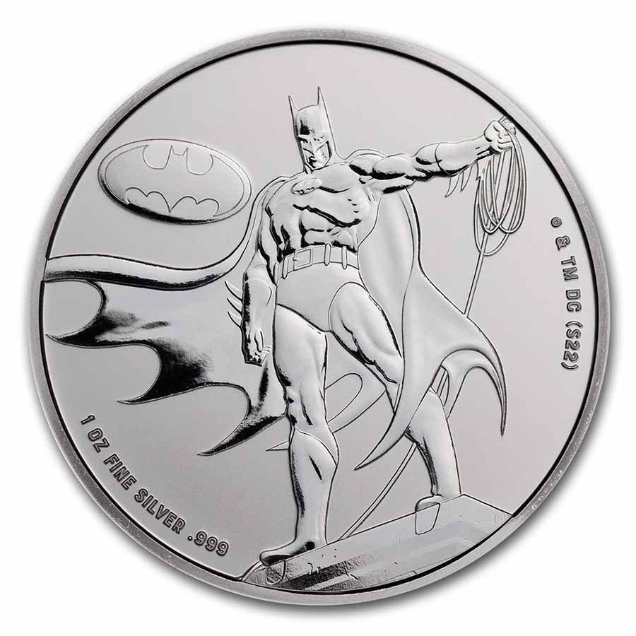 2023 Samoa 1 oz Silver DC Comics Batman BU: 2023 Samoa 1 oz Silver DC Comics Batman BU Product ID: 259688 Year: 2023 Grade: Brilliant Unc Grade Service: None Denomination: 5 Dollars Mint Mark: Not Shown Metal Content: 1 troy oz