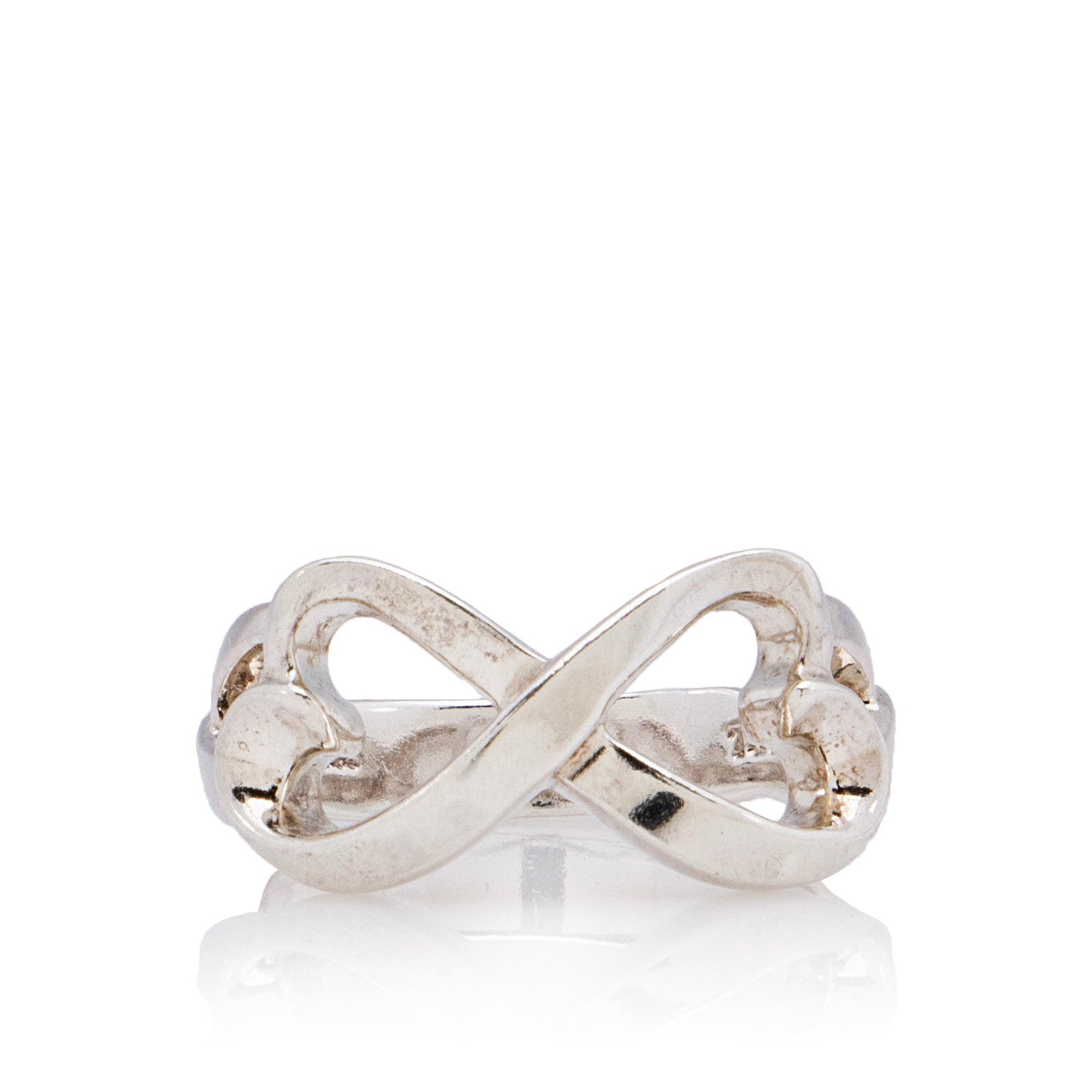 Tiffany & Co. Paloma Picasso Double Loving Heart Ring - Size 9 1/2: Tiffany & Co. Paloma Picasso Double Loving Heart Ring - Size 9 1/2 Condition Quality: Good Color: Silver Material: Sterling Silver Width: 0.13 in. Item Condition: Pre Owned SKU: SHF-23186