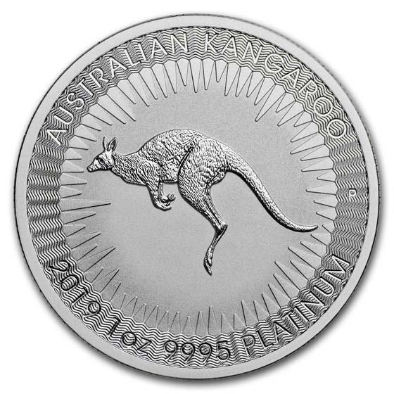 2019 Australia 1 oz Platinum Kangaroo BU: 2019 Australia 1 oz Platinum Kangaroo BU Product ID: 177670 Year: 2019 Grade: Brilliant Unc Grade Service: None Denomination: 100 Dollars Mint Mark: P - Perth Metal Content: 1 troy oz