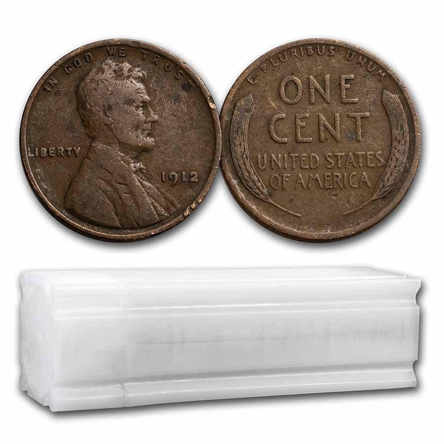 1912 Lincoln Cent 50-Coin Roll Avg Circ: 1912 Lincoln Cent 50-Coin Roll Avg Circ Product ID: 47911 Year: 1912 Grade: Average Circulated Grade Service: None Denomination: 1 Cent Mint Mark: P - Philadelphia (Not Shown) Metal Conte