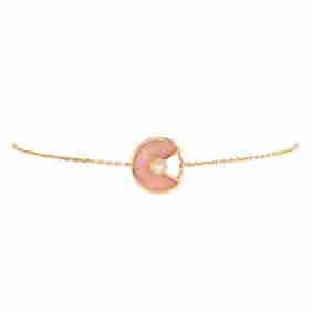 Cartier Amulette de Cartier Bracelet 18K Rose Gold with Diamond and Pink Opal (1 of 7)