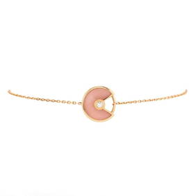 Cartier Amulette de Cartier Bracelet 18K Rose Gold with Diamond and Pink Opal (1 of 7)