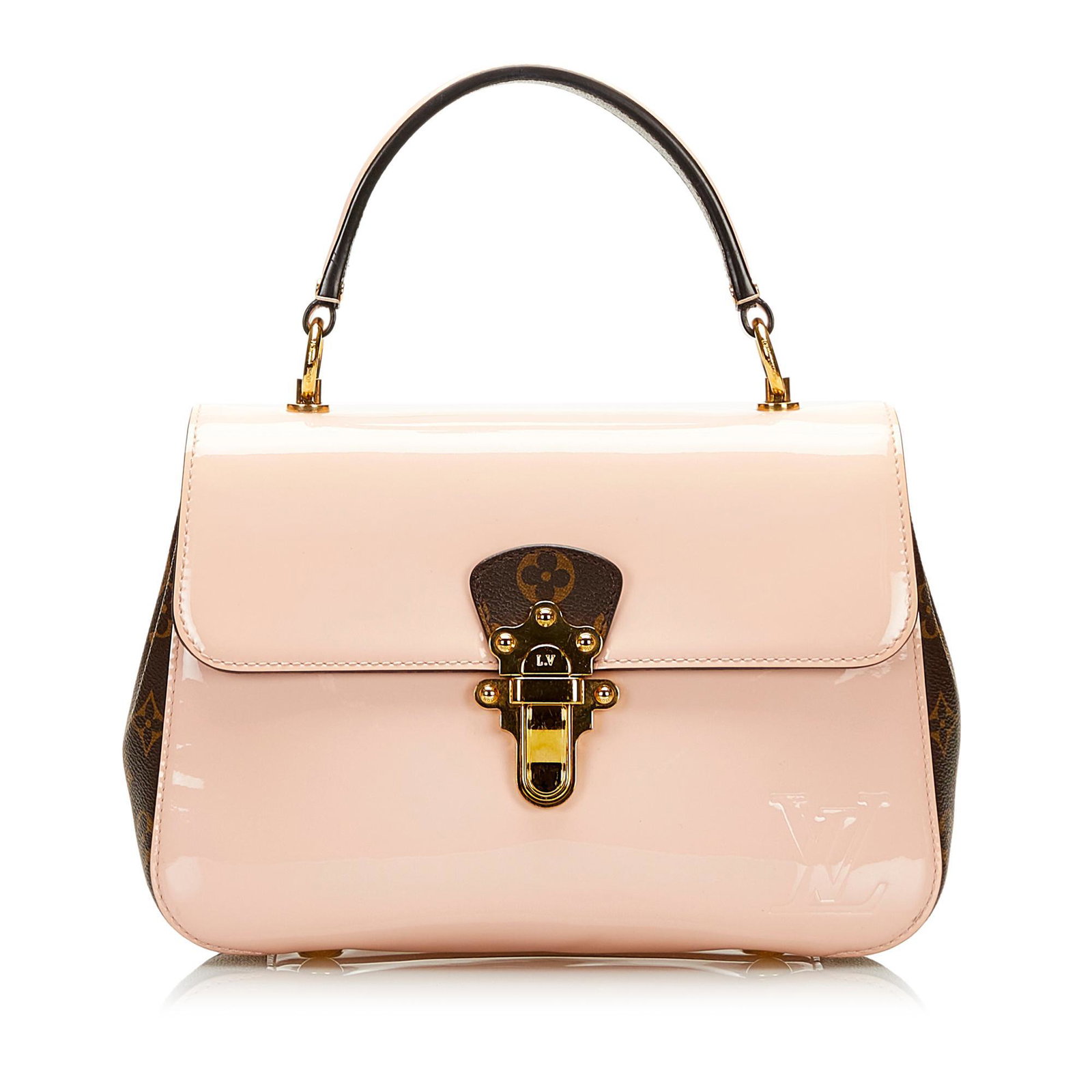 Louis Vuitton Vernis Cherrywood PM: Louis Vuitton Vernis Cherrywood PM Condition Quality: Fair Color: Brown/Pink Height: 7 in. Length: 10.25 in. Material: Monogram Canvas Width: 3.75 in. Item Condition: Pre Owned S