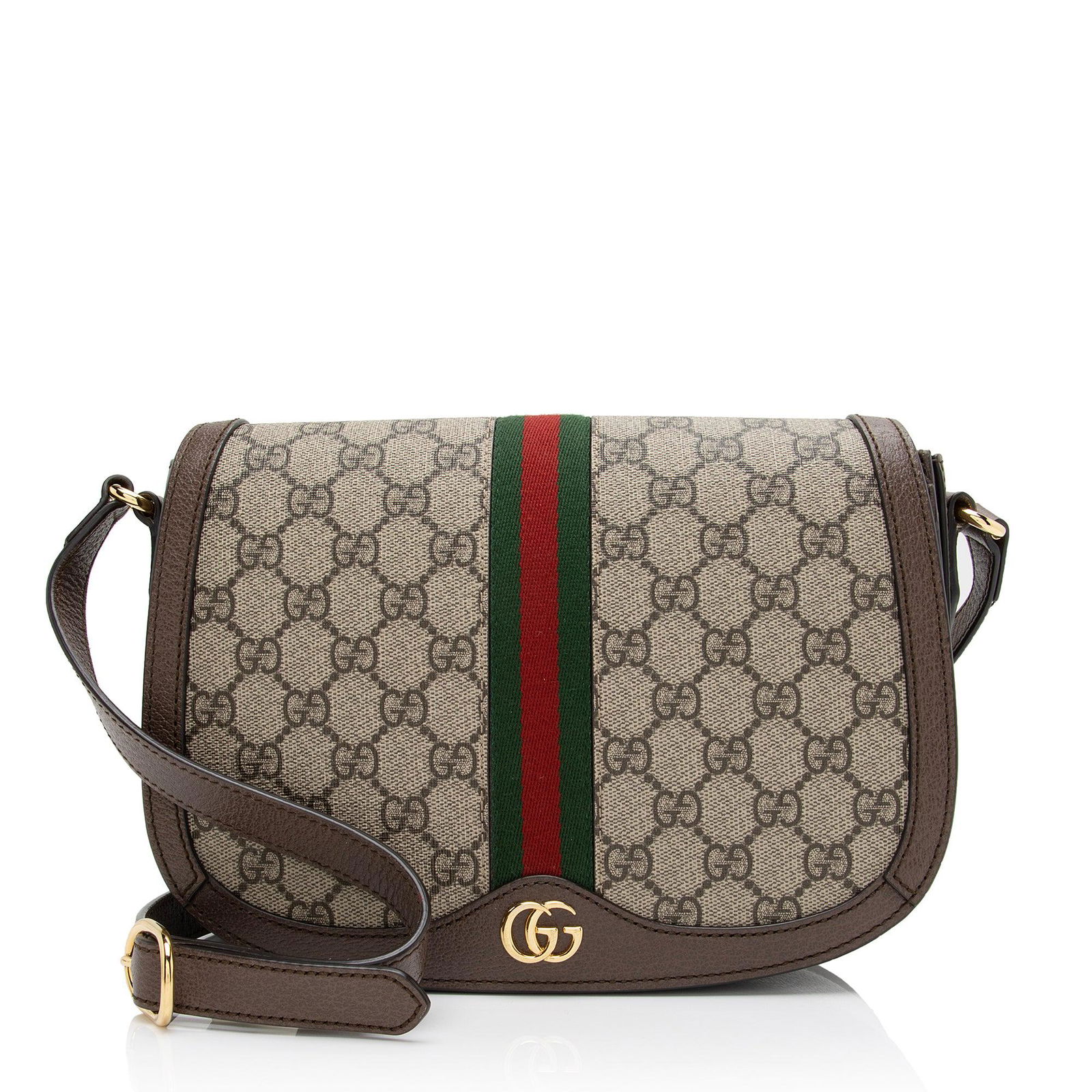 Gucci Gg Supreme Ophidia Flap Messenger Bag