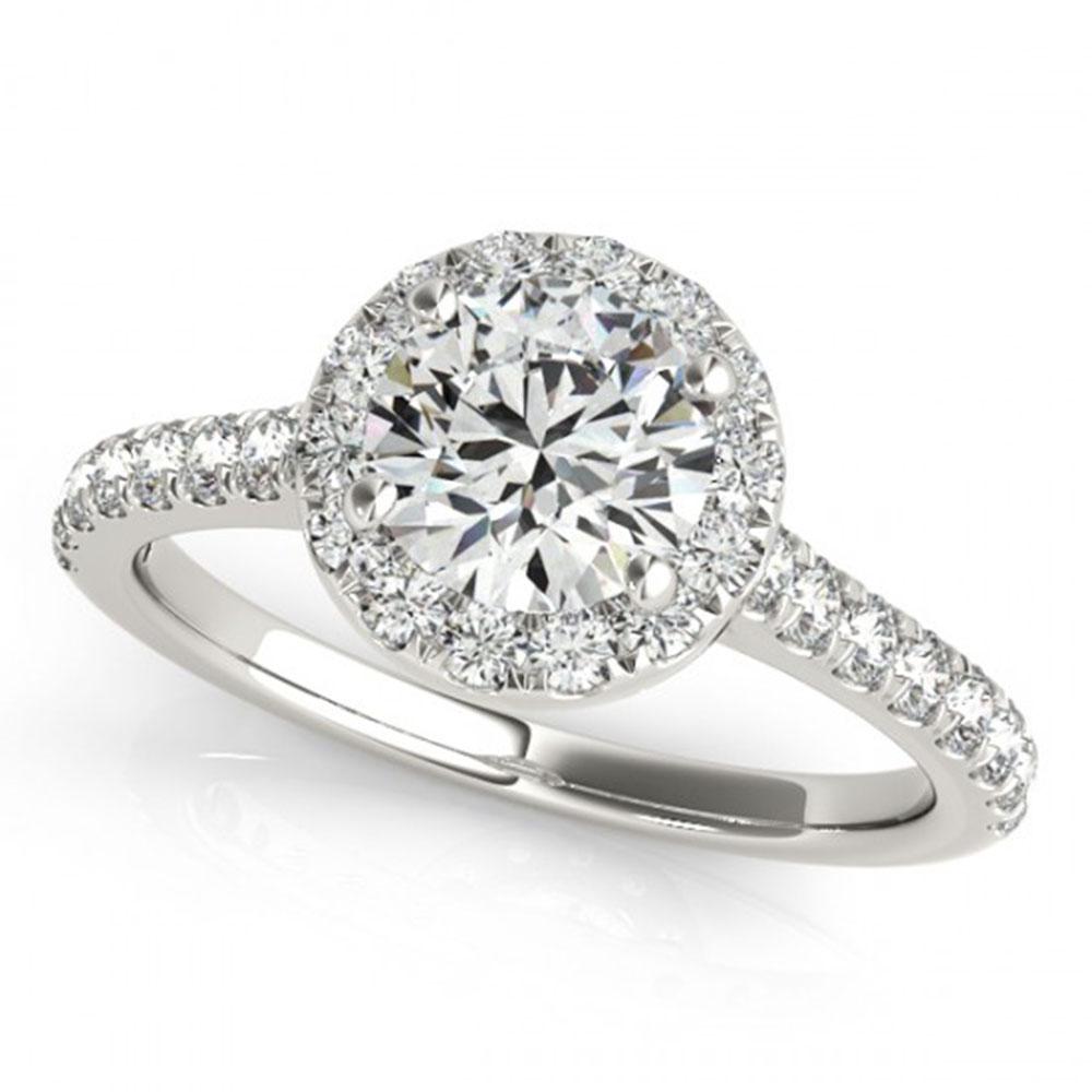 1.11 ctw Certified VS/SI Diamond Halo Ring 18k White Gold: 1.11 ctw Certified VS/SI Diamond Halo Ring 18k White Gold Item: Diamond Wedding Ring Total Gem weight: 1.11 carats Metal: Solid 18k White Gold Gold Product Weight: Approx. 4.4 grams Jewelry Note: