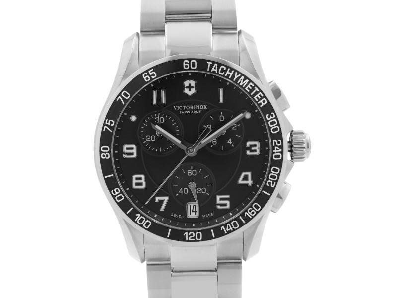 Victorinox Swiss Army 40mm Classic Steel Black Dial Mens Quartz Watch: Victorinox Swiss Army 40mm Classic Steel Black Dial Mens Quartz Watch Product Code: 144488503723-E Brand: Victorinox Condition: Never Worn SKU: Victorinox Chronograph Classic