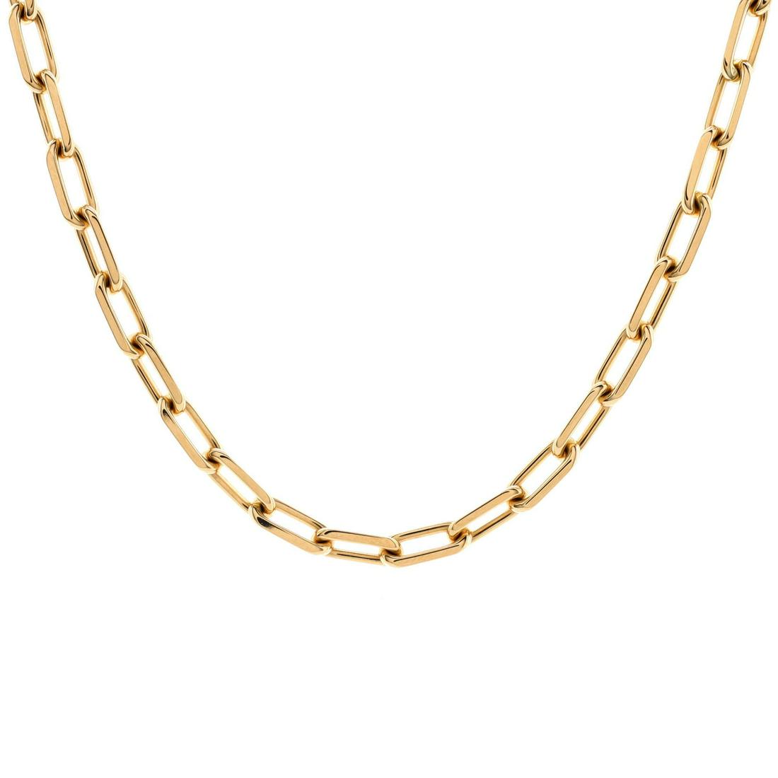 Cartier Santos De Cartier Chain Necklace 18k Yellow Gold