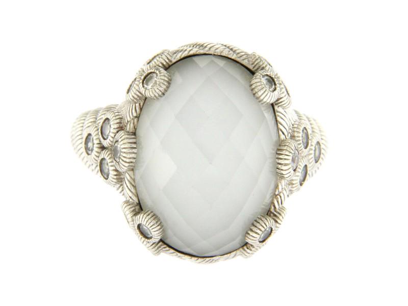JUDITH RIPKA 925 Sterling Silver White Doublet & Diamonique Ring Size: JUDITH RIPKA 925 Sterling Silver White Doublet & Diamonique Ring Size RBJ No: 192484685388-E Brand: Judith Ripka Condition: Pre-Owned Metal: Sterling Silver Model: 192484685388-E Item Specifics:Br