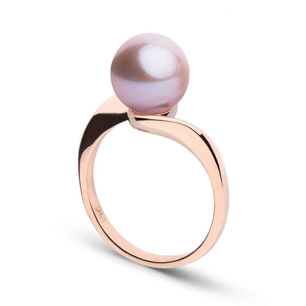 Gem Quality Lavender Freshwater Pearl Serenity Solitaire Ring: Gem Quality Lavender Freshwater Pearl Serenity Solitaire Ring 10 / 9.0-10.0mm / 14K Rose Gold