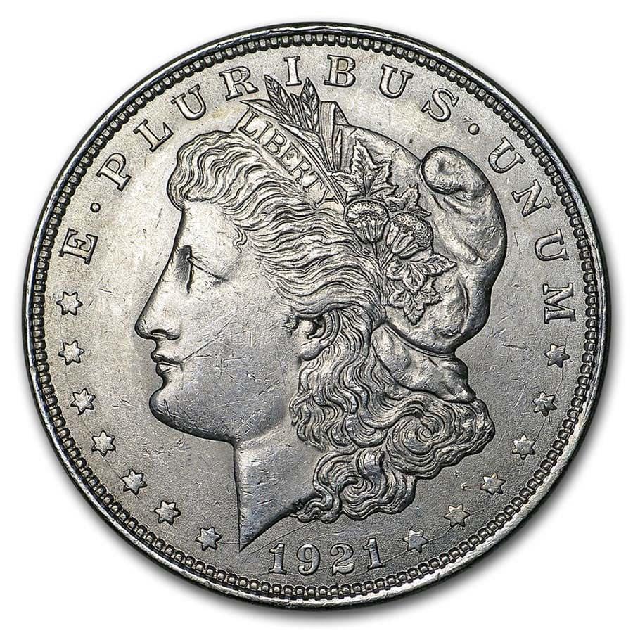 1921 Morgan Silver Dollar BU: 1921 Morgan Silver Dollar BU SKU: 169 Year: 1921 Grade: Brilliant Unc Grade Service: None Denomination: 1 Dollar Mint Mark: P - Philadelphia (Not Shown) Metal Content: 0.7734 troy oz