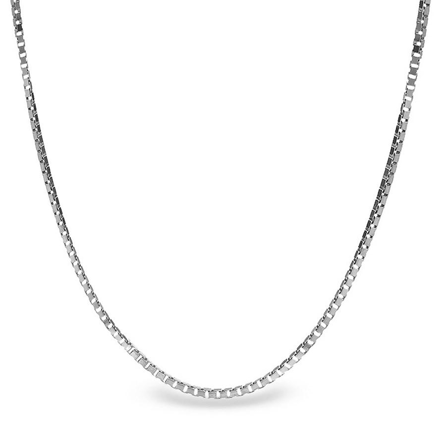 Box Chain Sterling Silver Necklace - 18 in.: Box Chain Sterling Silver Necklace - 18 in. SKU: 65409 Metal: Sterling Silver Length Of Item: 18 in Clasp/Connector: Spring Ring