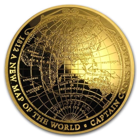 2018 Australia 1 oz Gold $100 Map of the World Domed Proof Coin: 2018 Australia 1 oz Gold $100 Map of the World Domed Proof Coin RBJ no: 161392 Year: 2018 Grade: Proof Grade Service: None Denomination: $100 Mint Mark: Not Shown Metal Content: 1 troy oz
